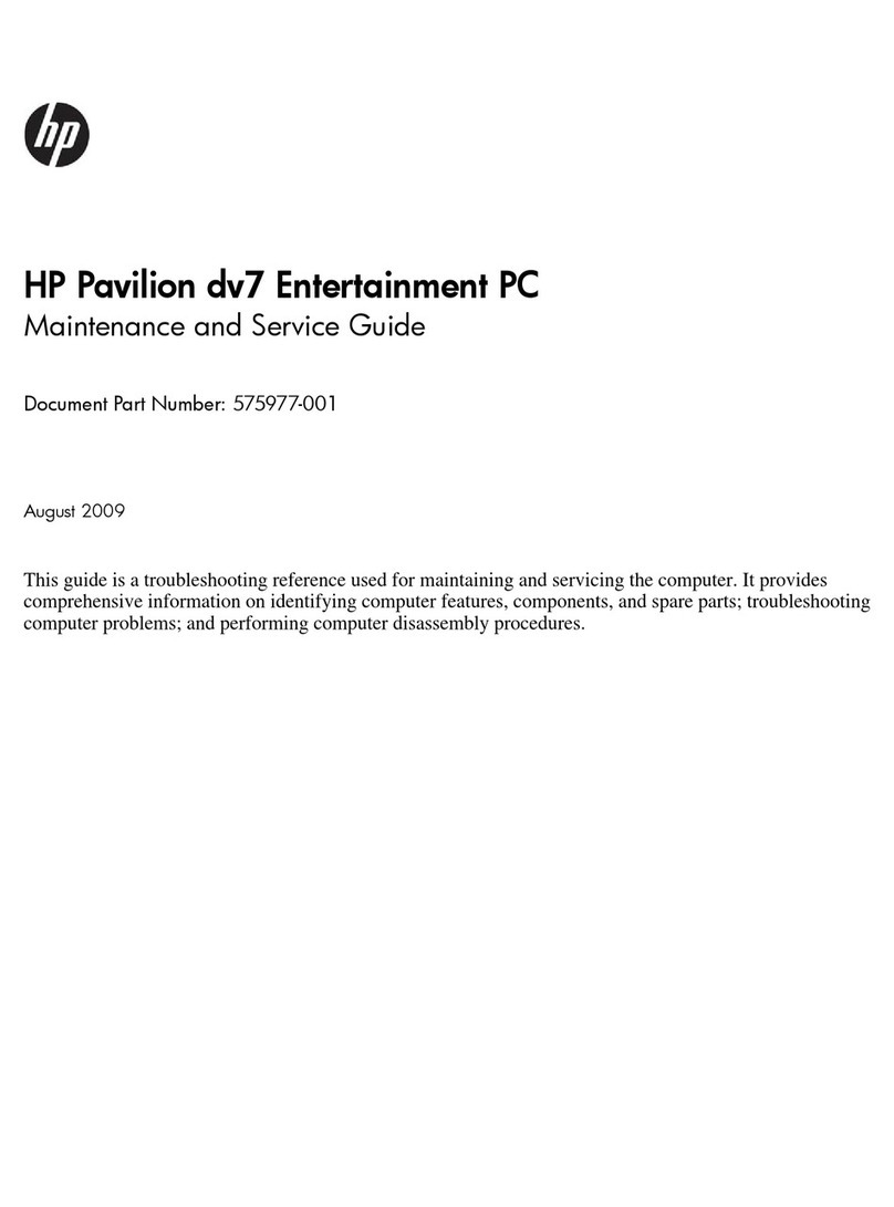HP Dv7-2040us - Pavilion Entertainment - Core 2 Quad... Manual