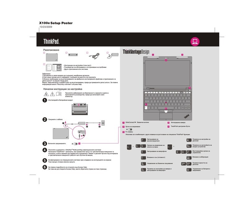 Lenovo THINKPAD X100E How to use