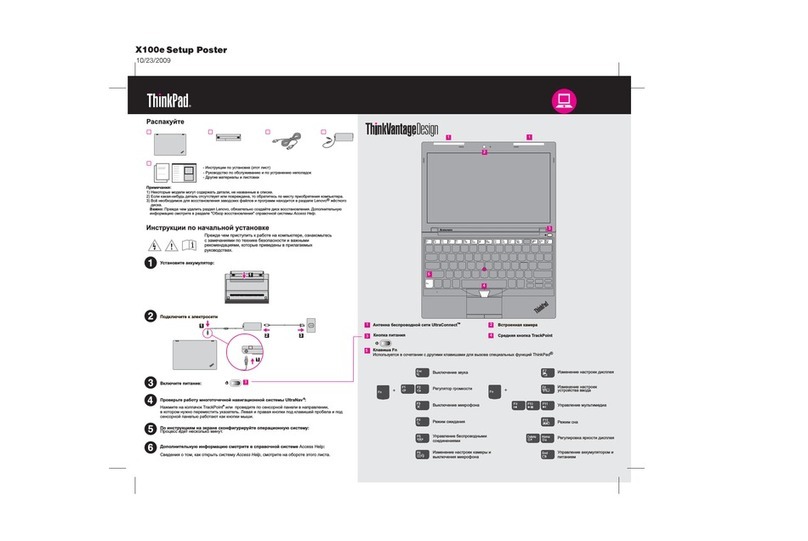 Lenovo THINKPAD X120E User manual