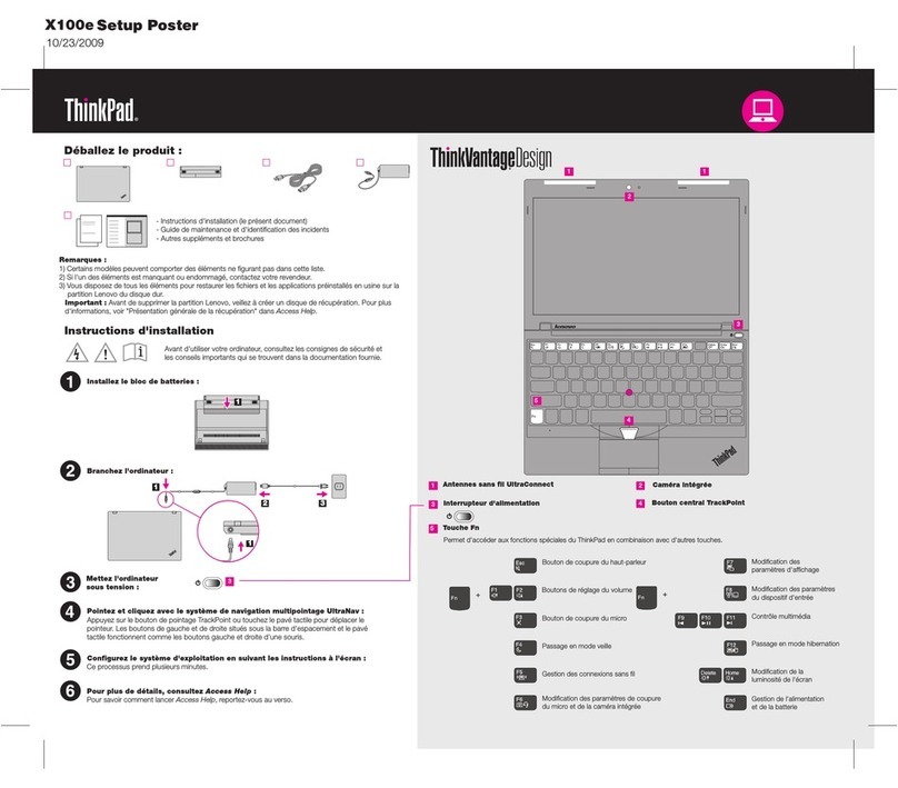 Lenovo THINKPAD X120E User manual