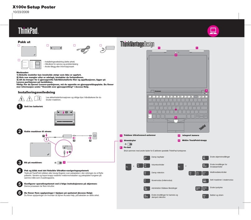 Lenovo THINKPAD X100E How to use