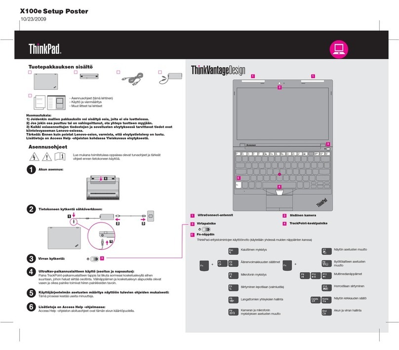 Lenovo THINKPAD X100E How to use