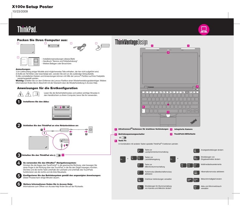Lenovo THINKPAD X100E How to use