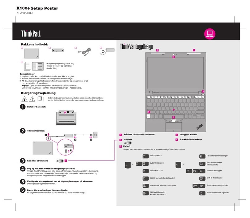 Lenovo THINKPAD X100E How to use