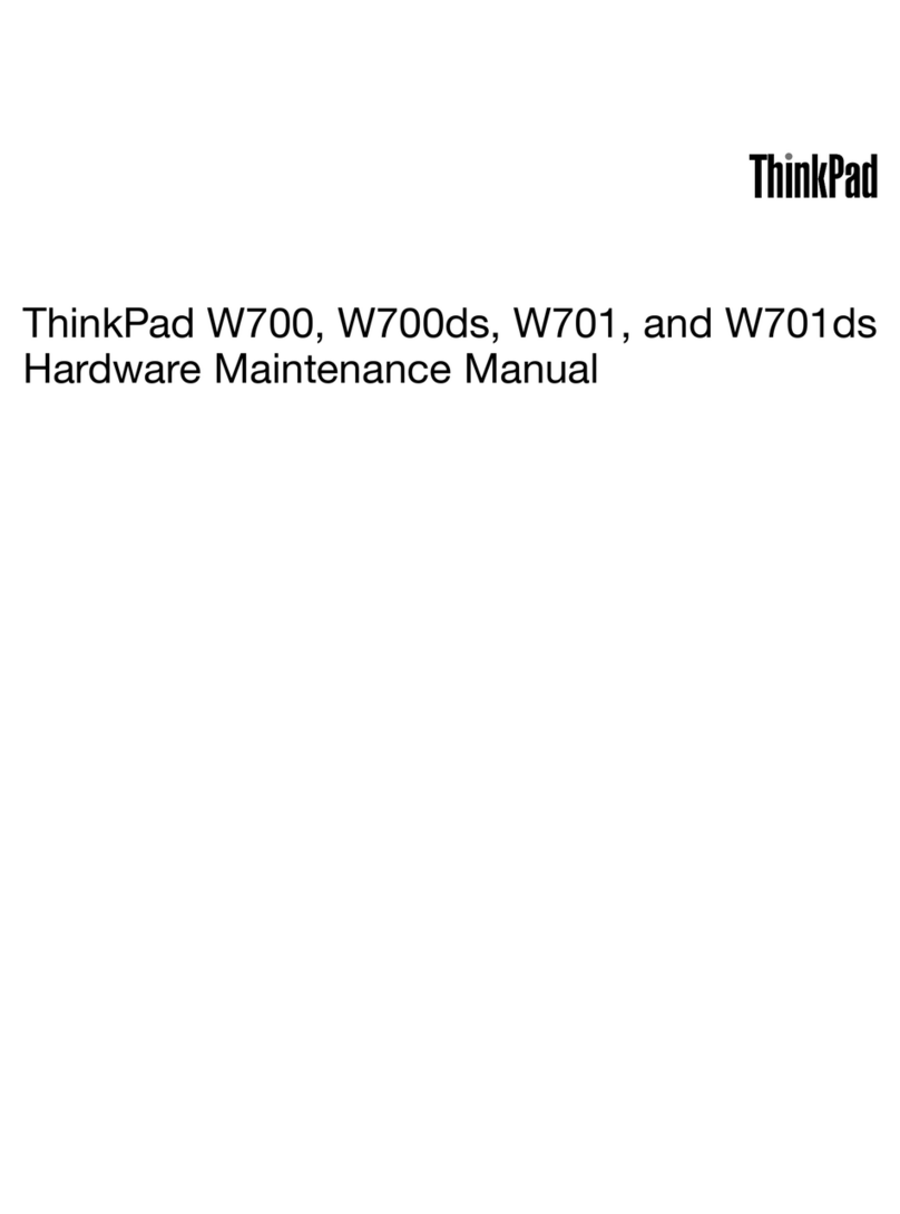 Lenovo ThinkPad W700ds Hardware Maintenance Manual