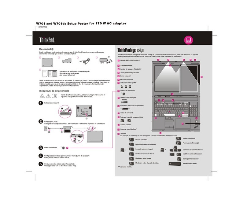 Lenovo THINKPAD W701 User manual