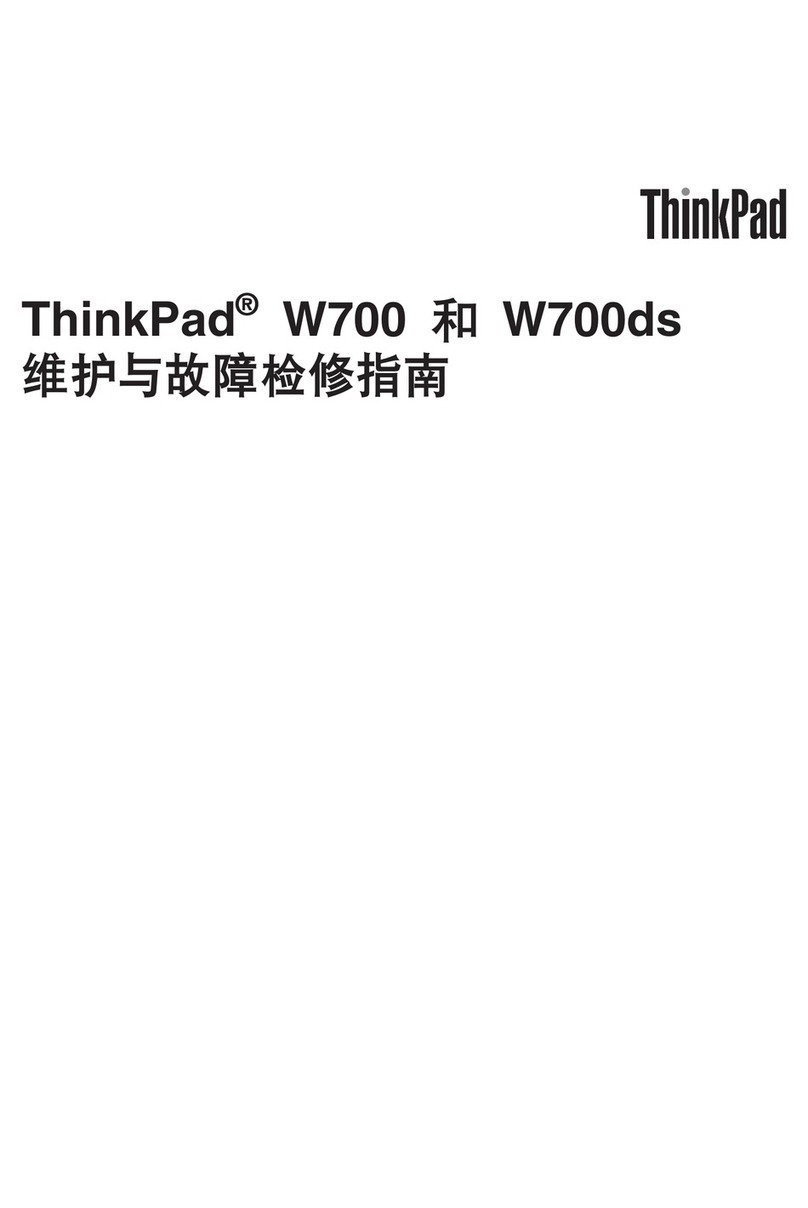 Lenovo THINKPAD W700 troubleshooting guide