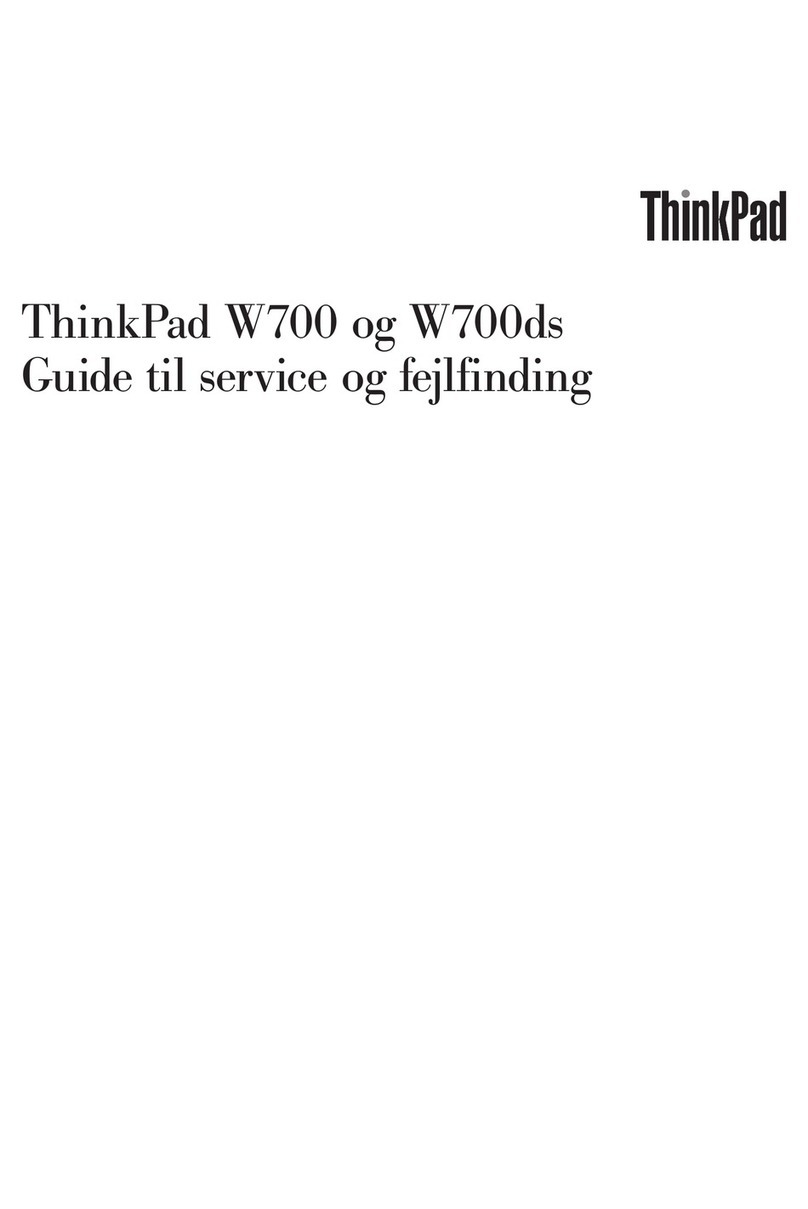 Lenovo THINKPAD W700 Service manual