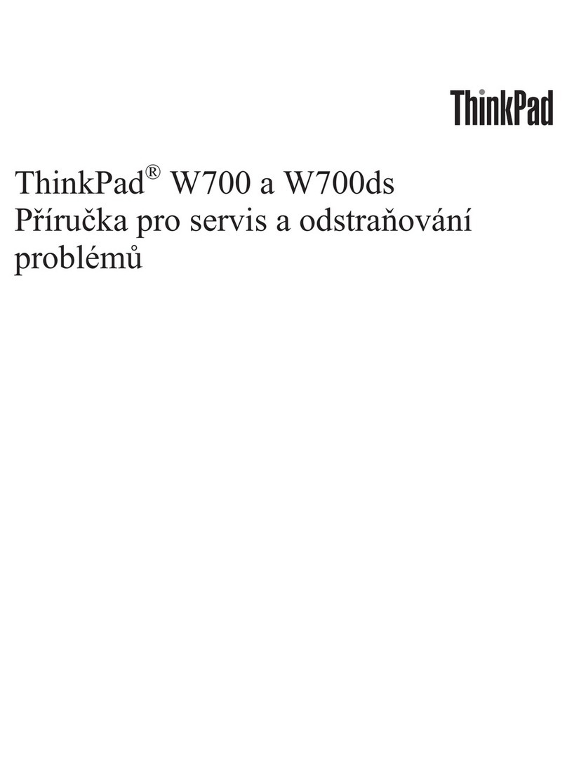 Lenovo THINKPAD W700 Příručka pro servis a odstraňování problémů