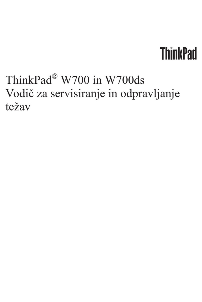 Lenovo THINKPAD W700 Vodič za servisiranje in odpravljanje težav