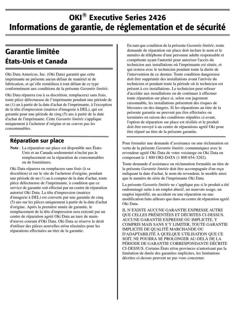 Oki ES2426dn Use and maintenance manual Oki ES2426dn Use and maintenance manual