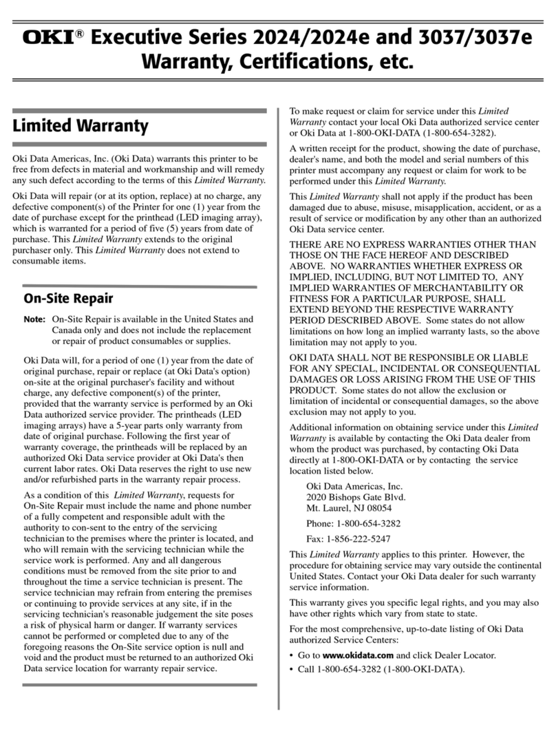 Oki ES2024 Use and maintenance manual Oki ES2024 Use and maintenance manual