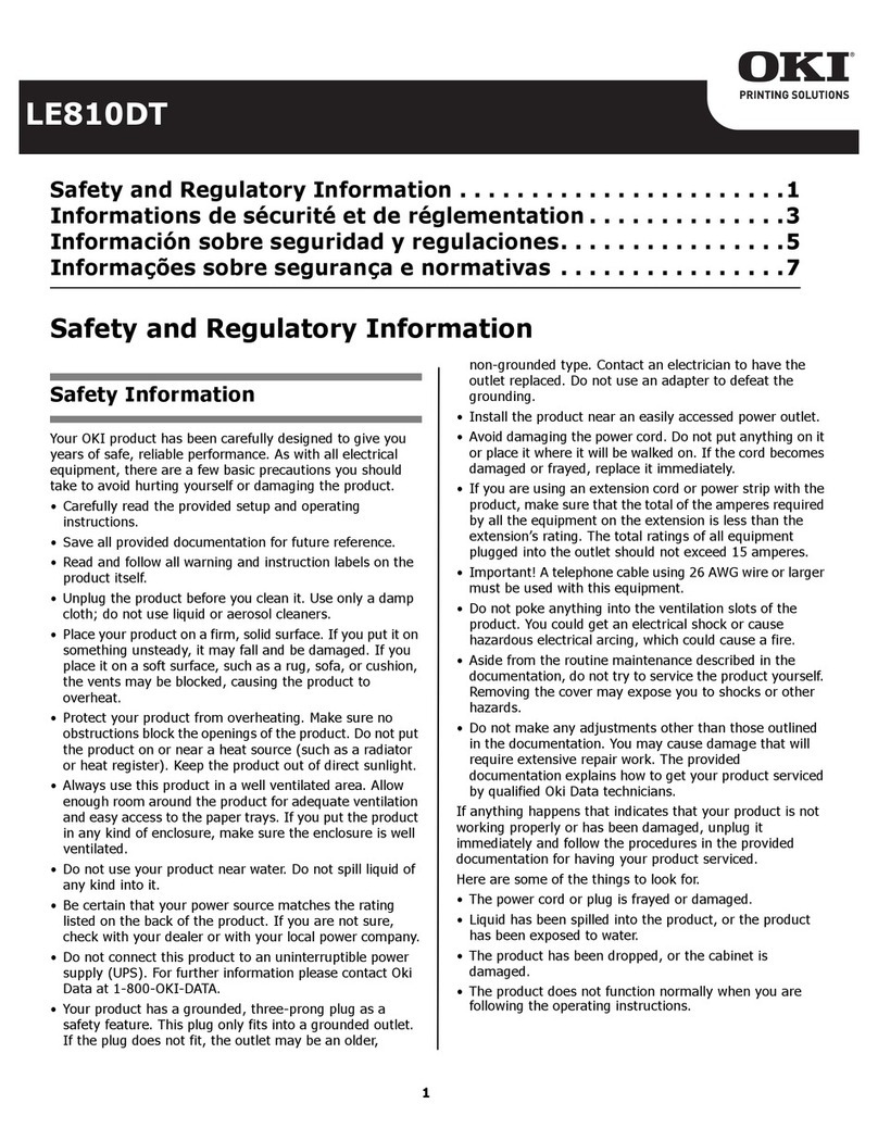Oki LE810DT Owner's manual