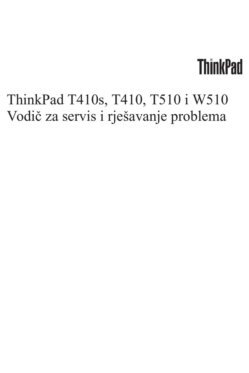 Lenovo ThinkPad T410 User manual