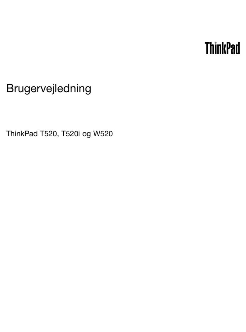 Lenovo THINKPAD T520 Brugervejledning Lenovo THINKPAD T520 Brugervejledning