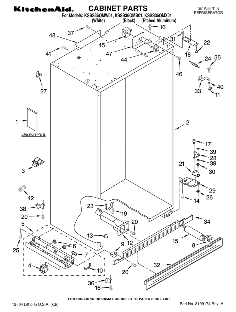 KitchenAid KSSS36QMB01 parts list