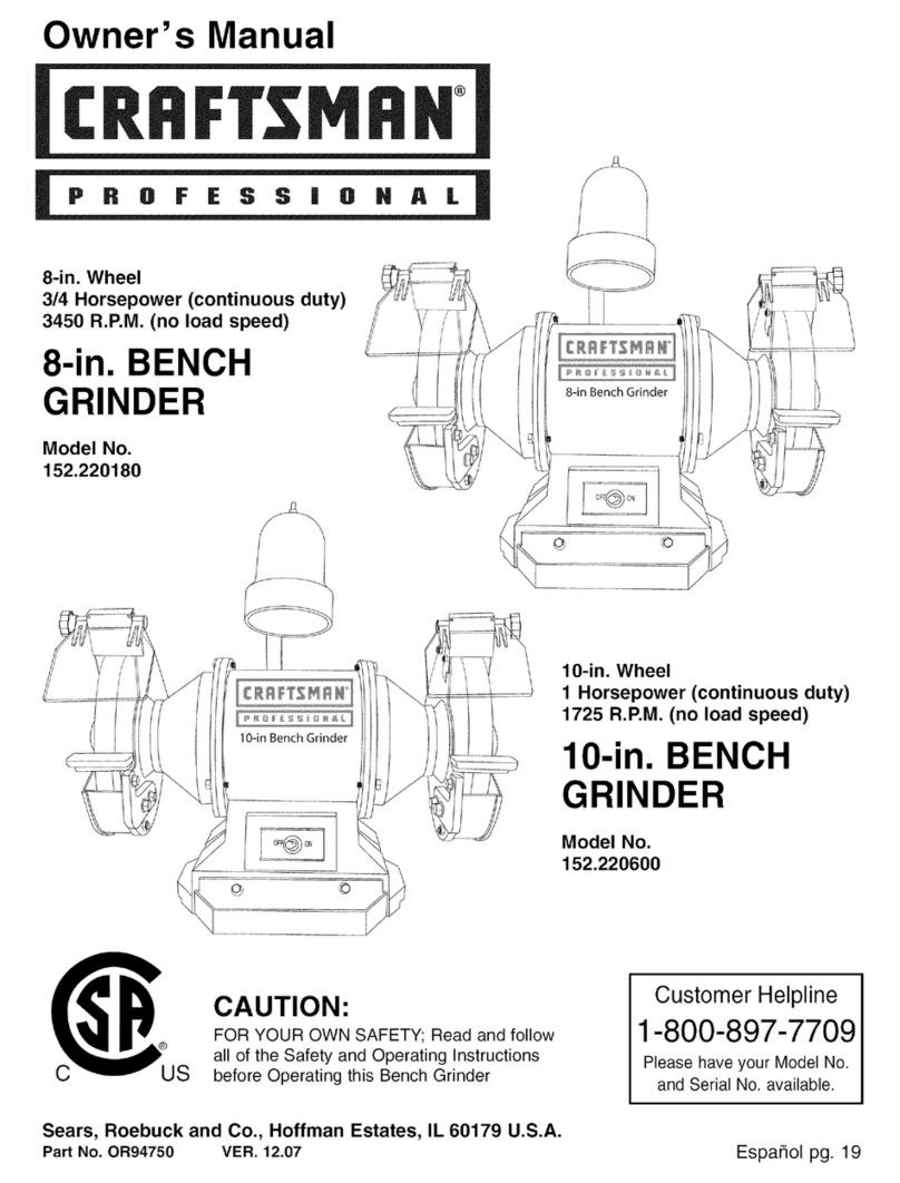 Craftsman Professional 152.220180 owner's manual