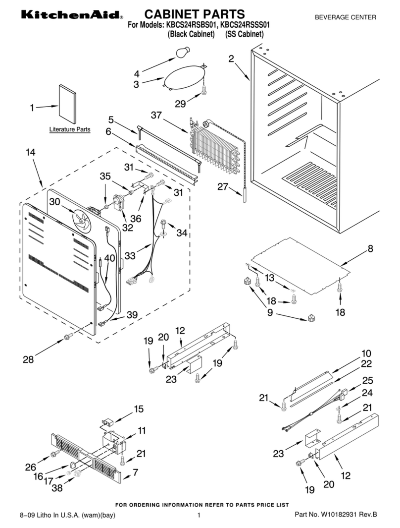 KitchenAid KBCS24RSBS01 parts list