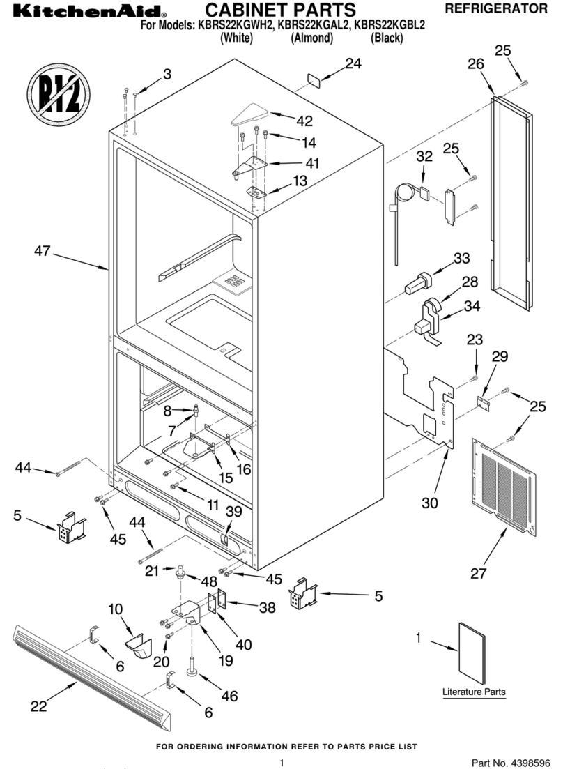 KitchenAid KBRS22KGAL2 parts list