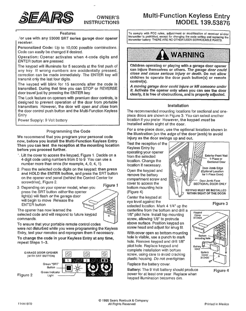 Craftsman 139.53876 Owner's instructions
