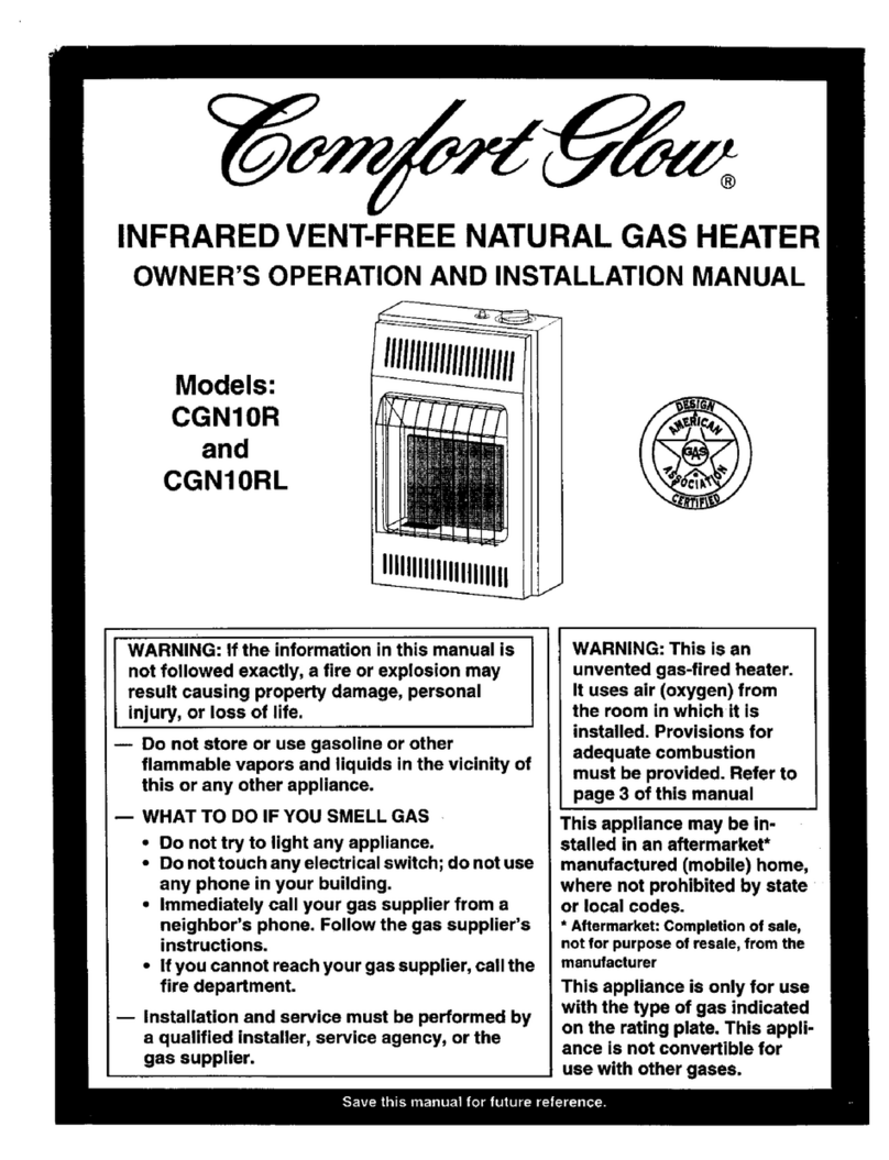 Desa Comfort Glow CGN10RL OWNER'S OPERATION AND INSTALLATION MANUAL