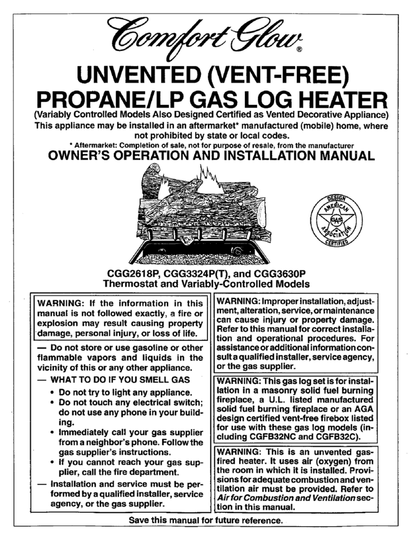 Desa Comfort Glow CGG3630P Quick start guide