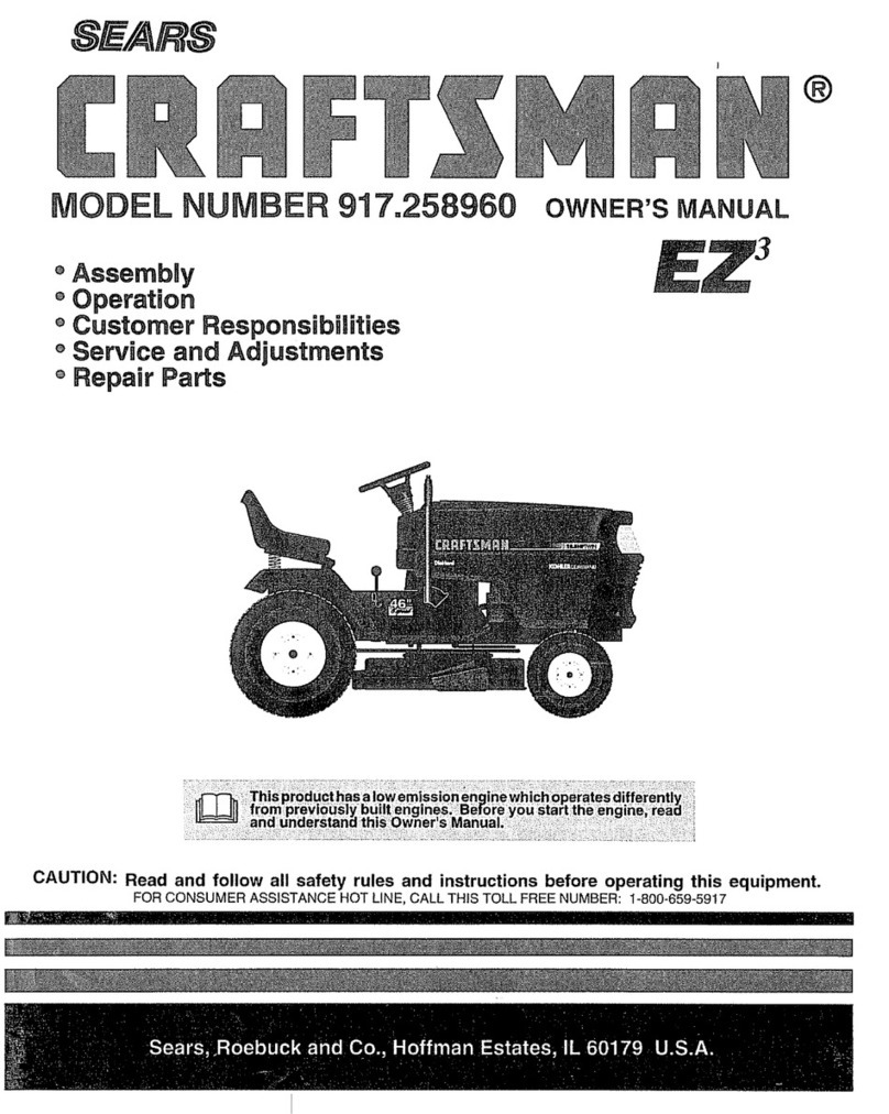 Craftsman EZ3 917.258960 User manual