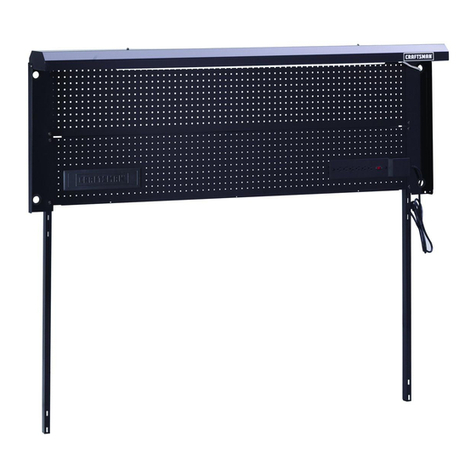 Craftsman BACKWALL WITH METAL PEGBOARD User manual