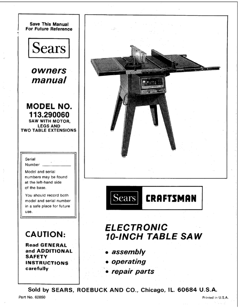 Craftsman 113.290060 owner's manual