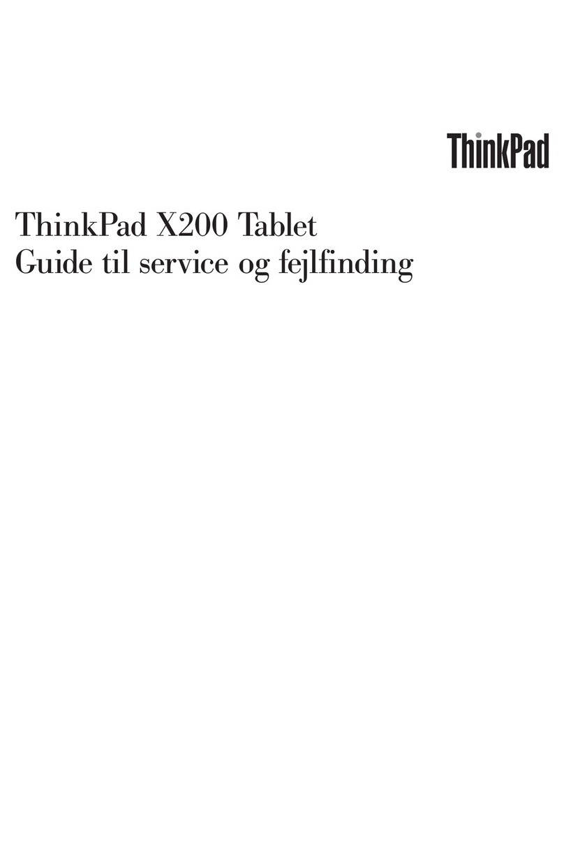 Lenovo ThinkPad X200 Tablet 7453 Service manual