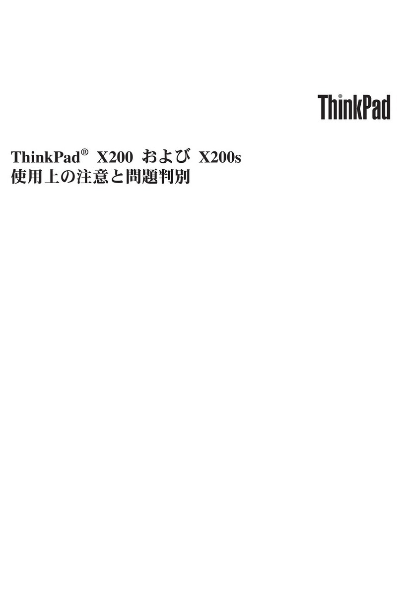 Lenovo THINKPAD X200S User manual