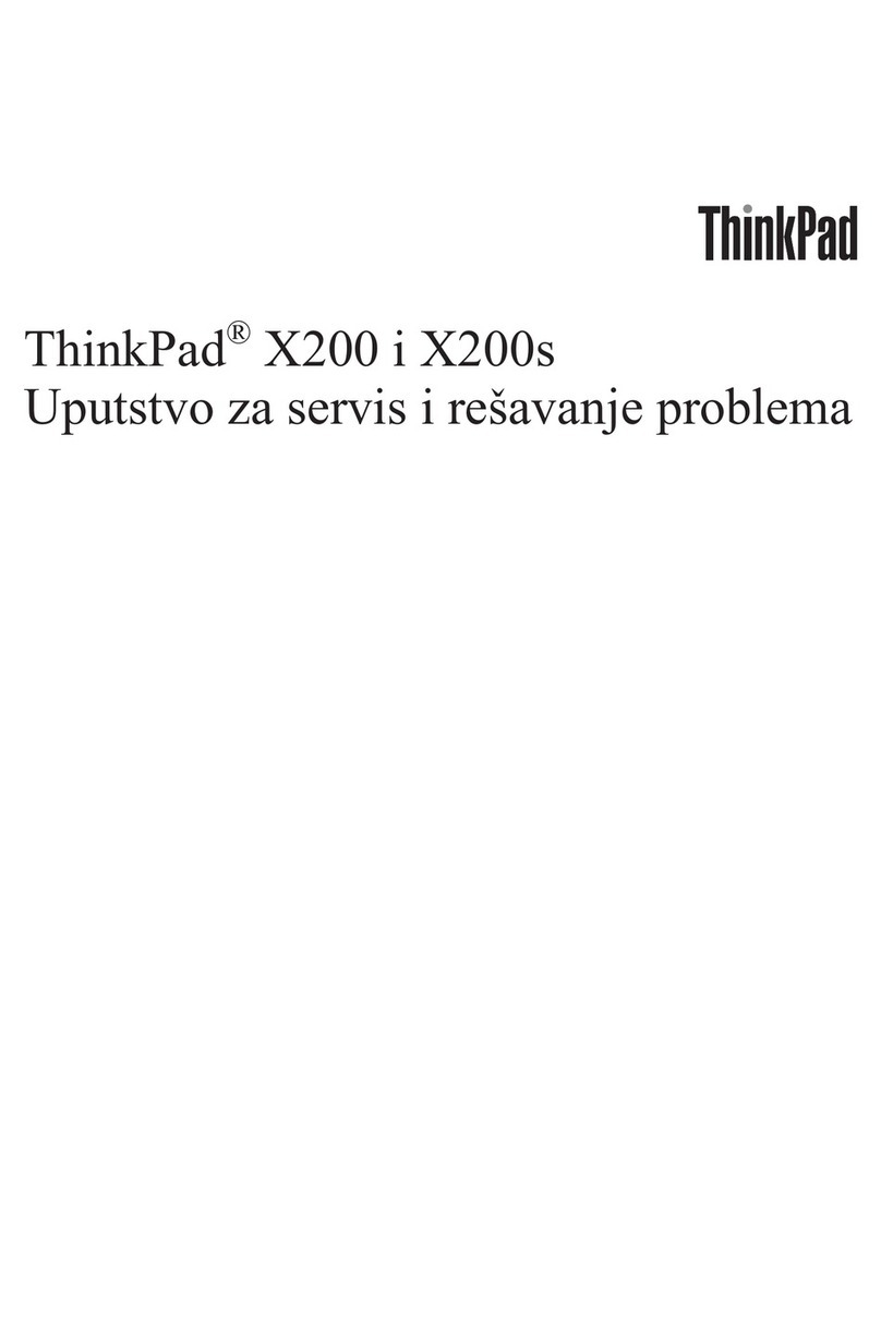 Lenovo THINKPAD X200S Uputstvo za servis i rešavanje problema