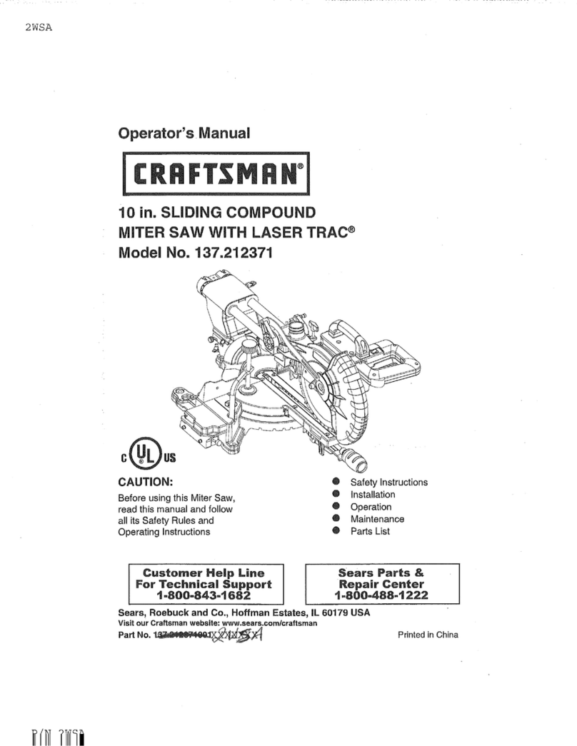 Craftsman 137.212371 Operator's manual