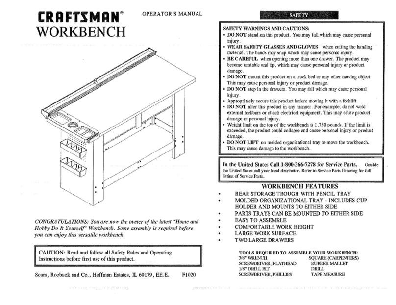 Craftsman Workbench Operator's manual
