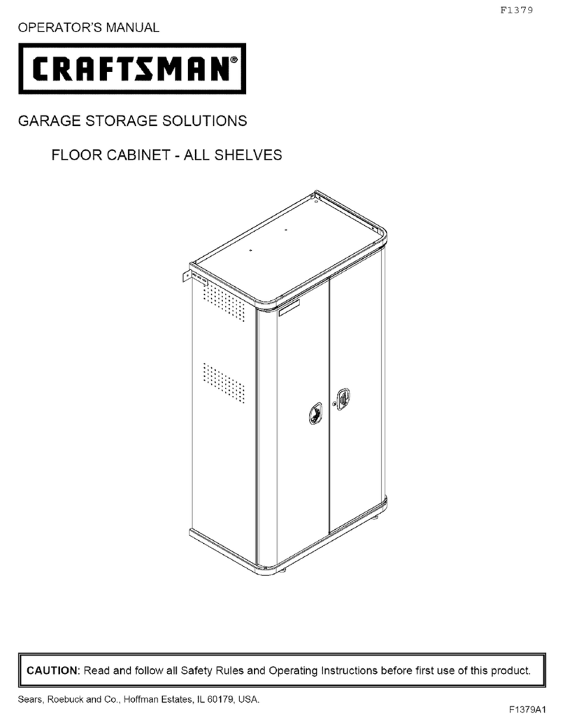 Craftsman GARAGE STORAGE SOLUTIONS Operator's manual