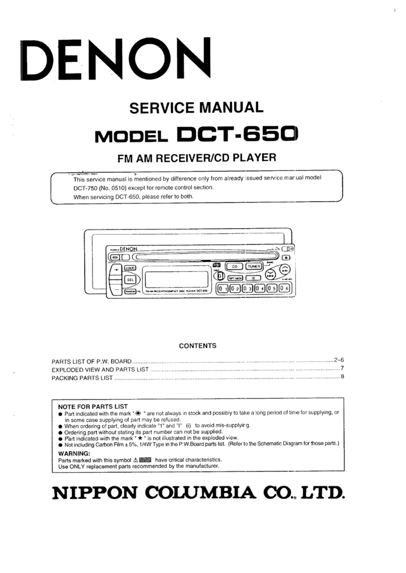 Denon DCT-650 User manual Denon DCT-650 User manual