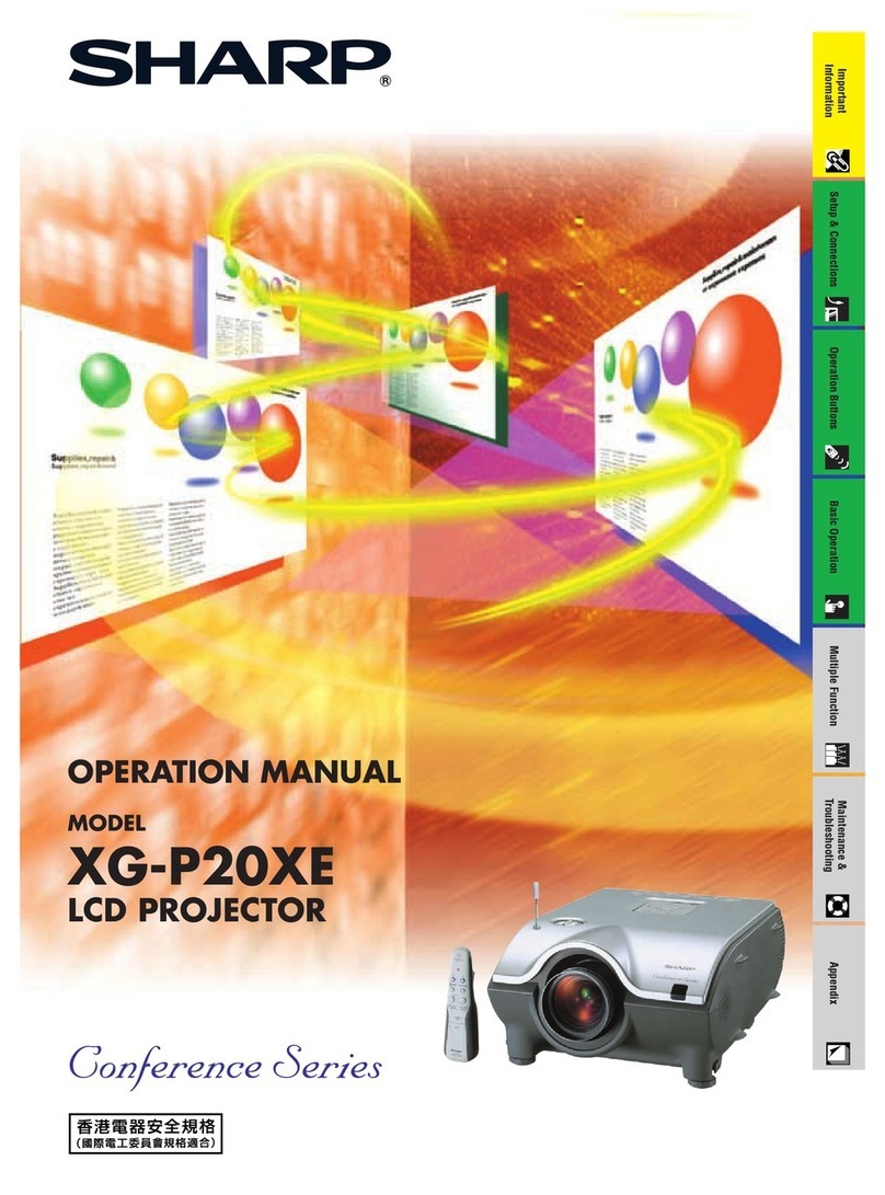 Sharp XG-P20XE User manual