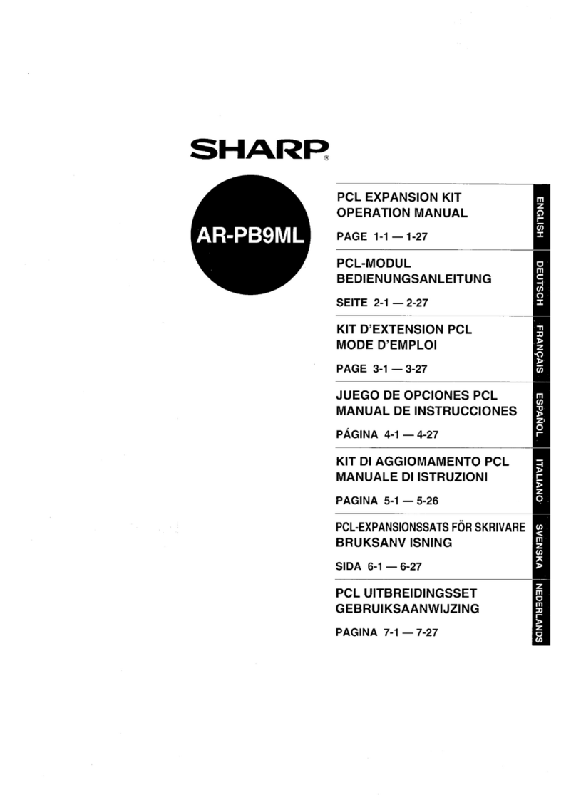 Sharp AR-PB9ML User manual Sharp AR-PB9ML User manual