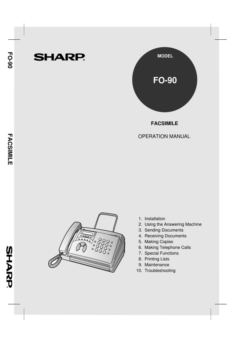Sharp FO-90 Operation manual