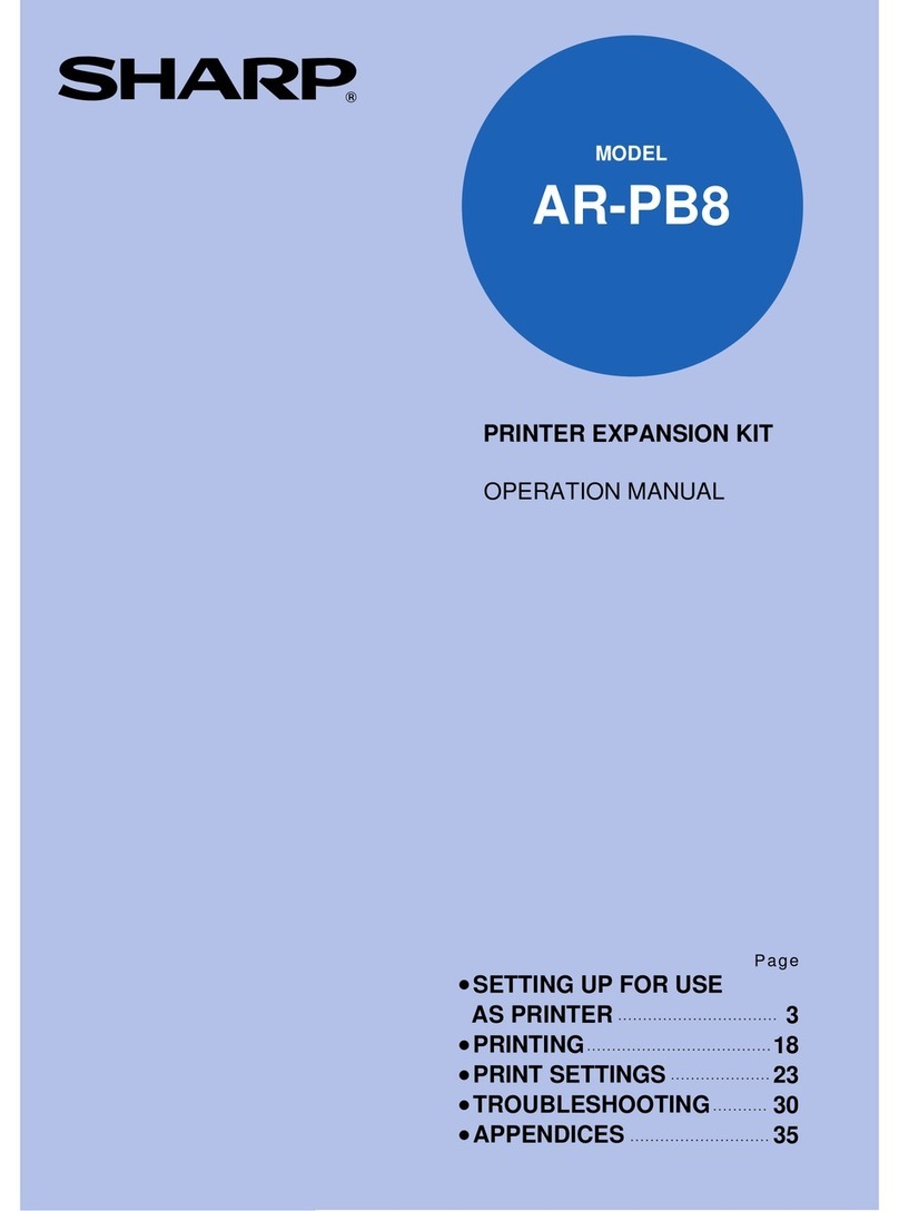 Sharp AR-PB8 User manual Sharp AR-PB8 User manual