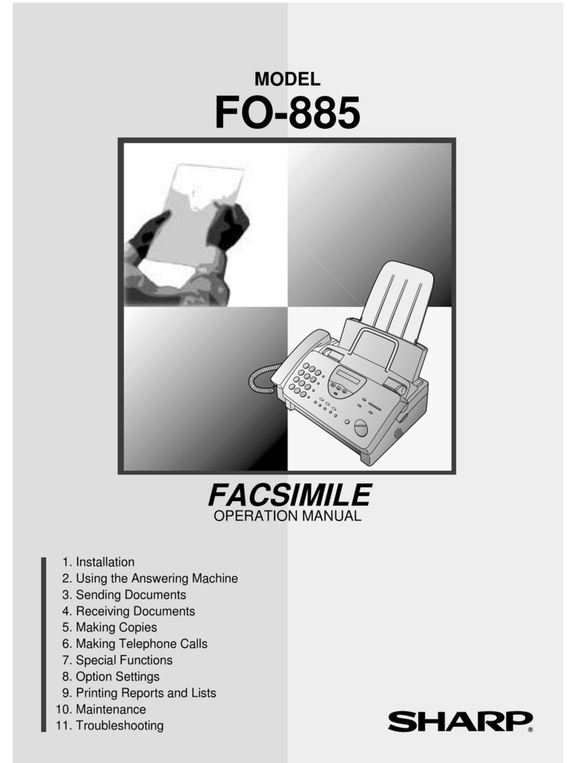 Sharp FO-885 User manual