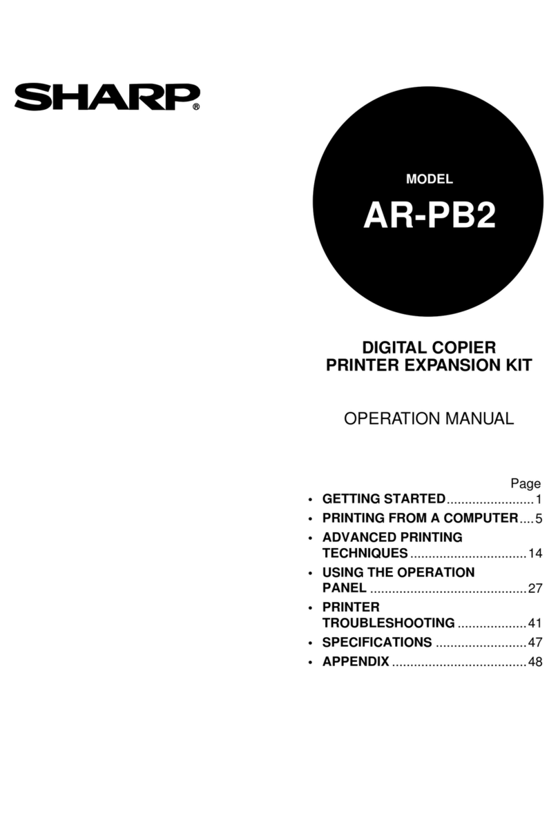 Sharp AR-PB2 User manual Sharp AR-PB2 User manual