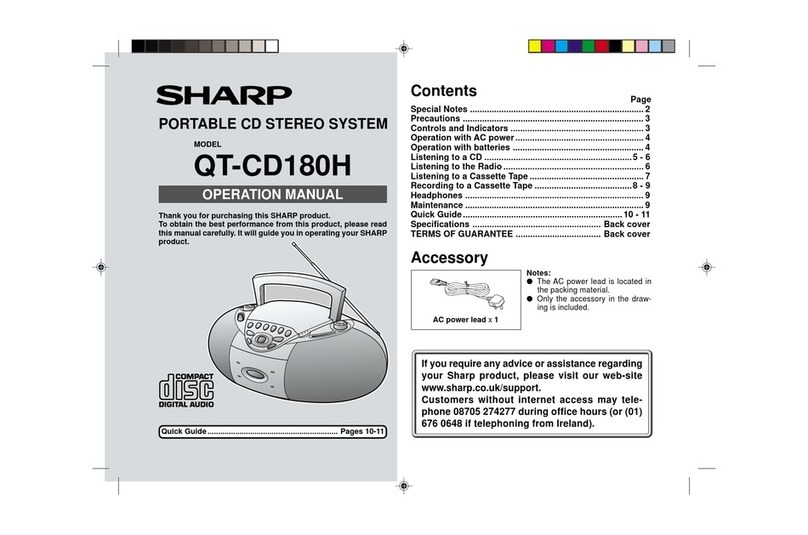 Sharp QT-CD180H User manual