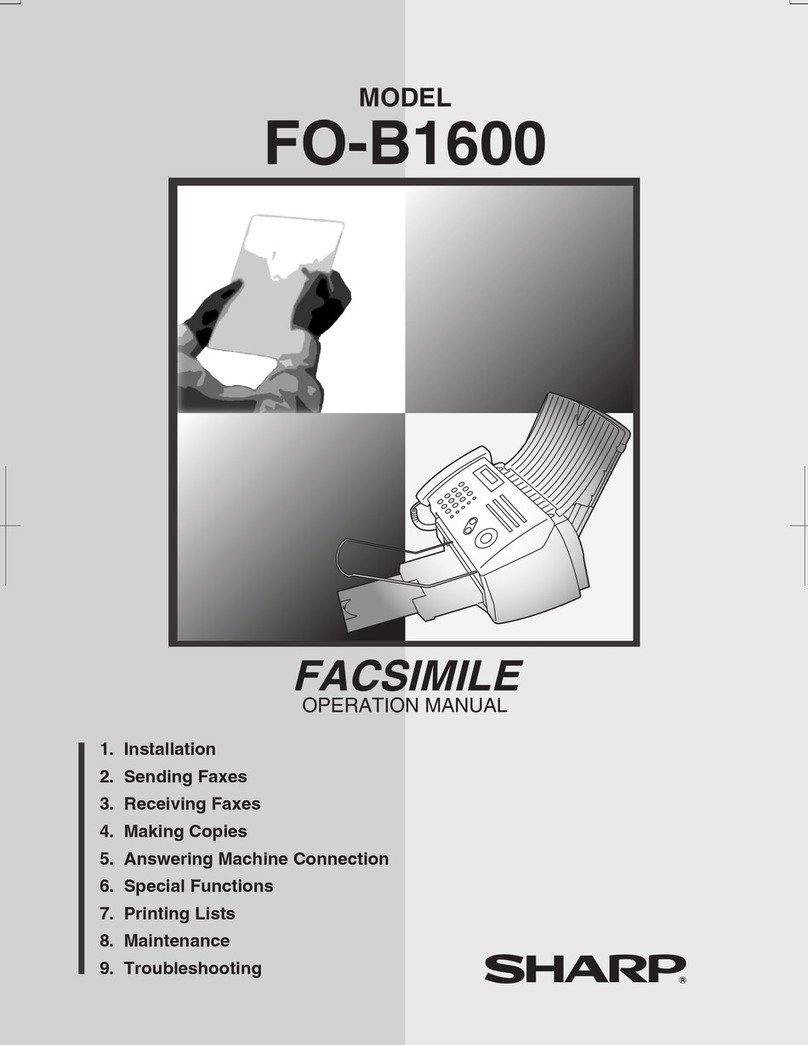 Sharp FO-B1600 User manual