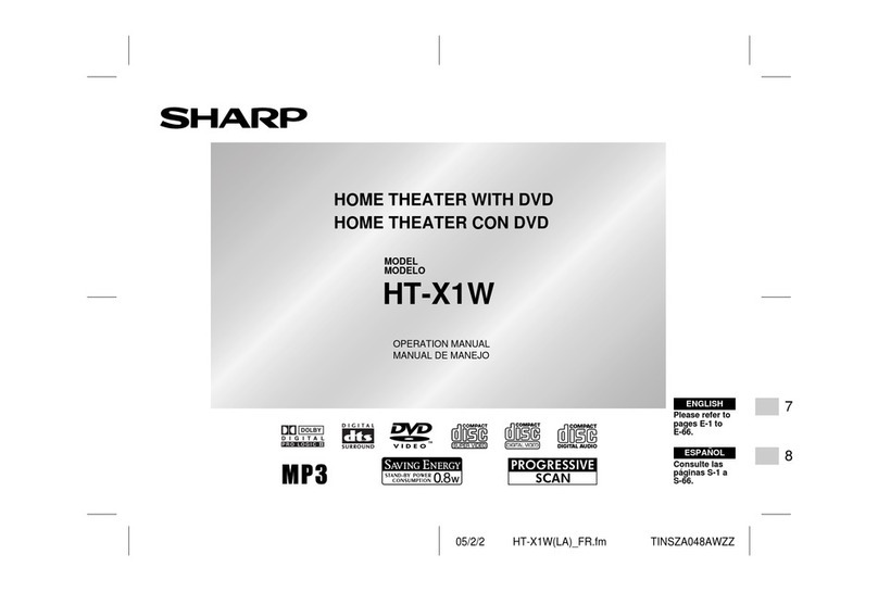 Sharp HT-X1W User manual Sharp HT-X1W User manual