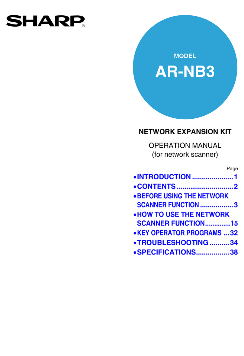 Sharp AR-NB3 Installation and maintenance instructions