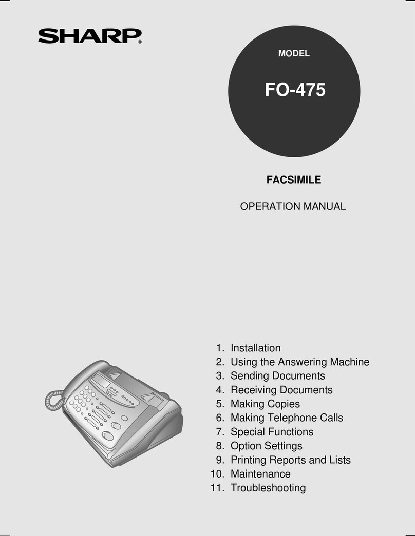Sharp FO-475 User manual