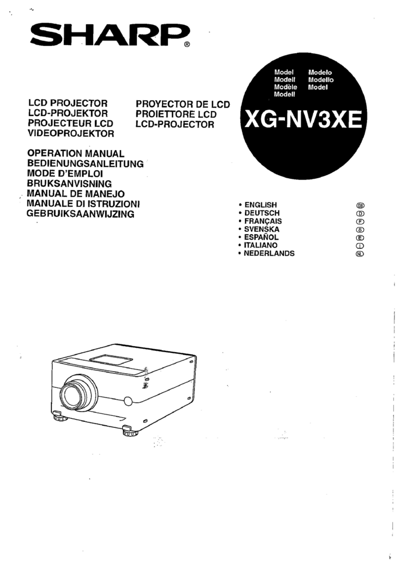 Sharp XG-NV3XE User manual