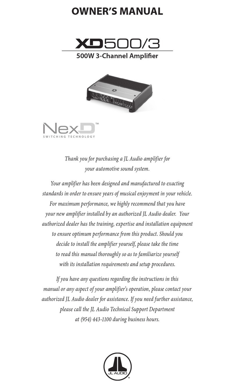 JL Audio NexD XD500/3 User manual