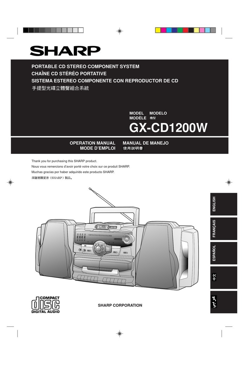 Sharp GX-CD1200WBK User manual